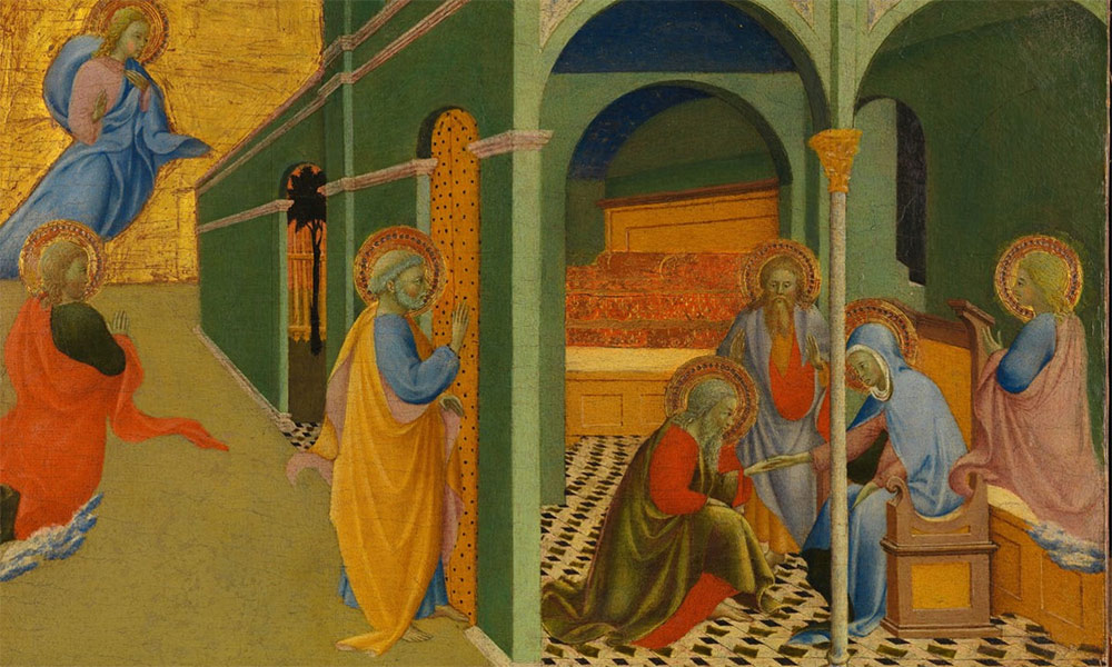 Feature image medieval painting of disciples and Jesus