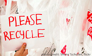 Feature image Please Recycle sign and plastic bags