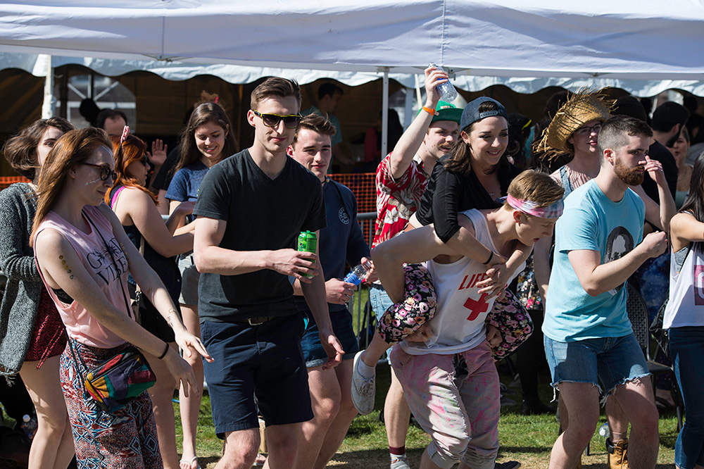 students dancing