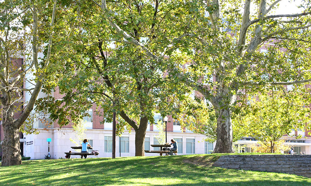 Feature image outside Goergen Hall