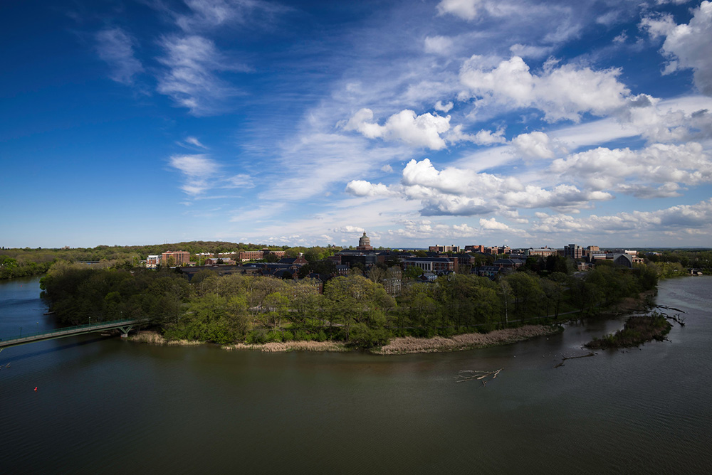 Feature image view of River Campus from across the river