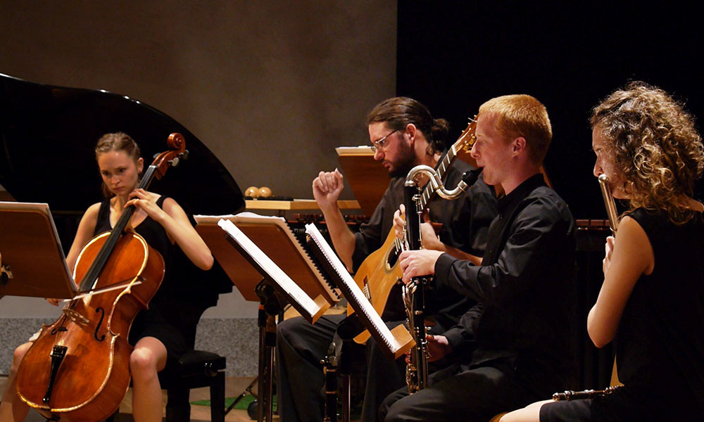 musicians on stage