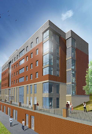 artist rendering of residence hall