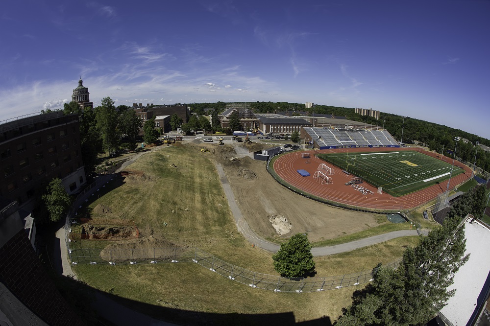 Feature image aerial view on construction site