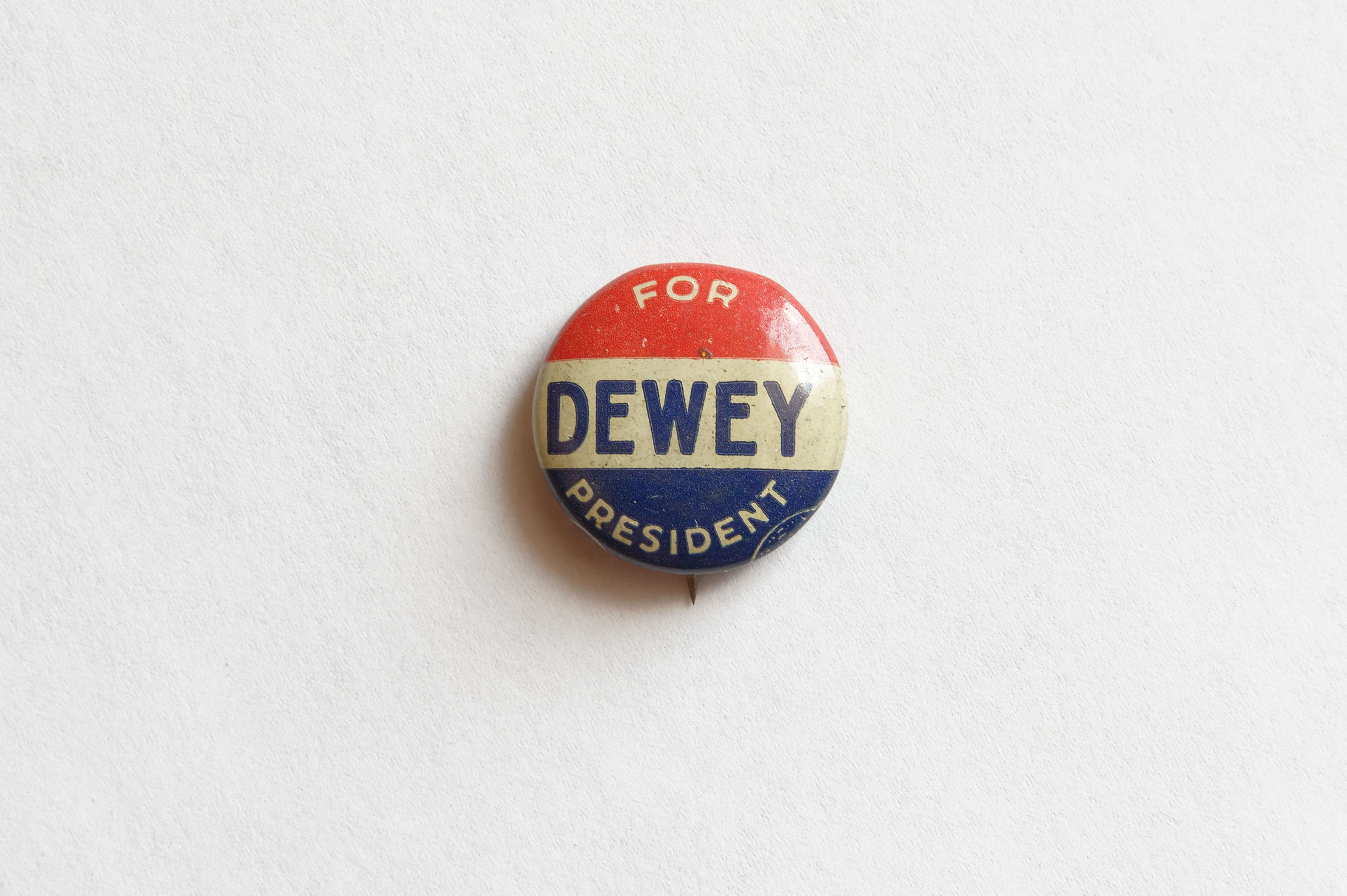 Feature image Dewey For President campaign button