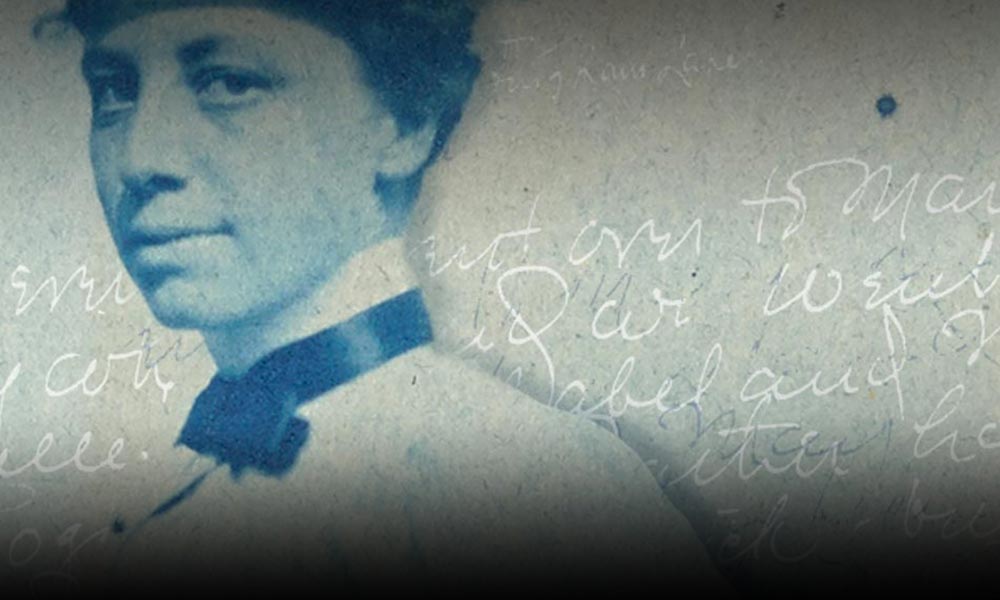 historic image of May Bragdon with handwriting from diary