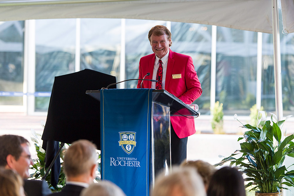 Danny Wegman behind podium