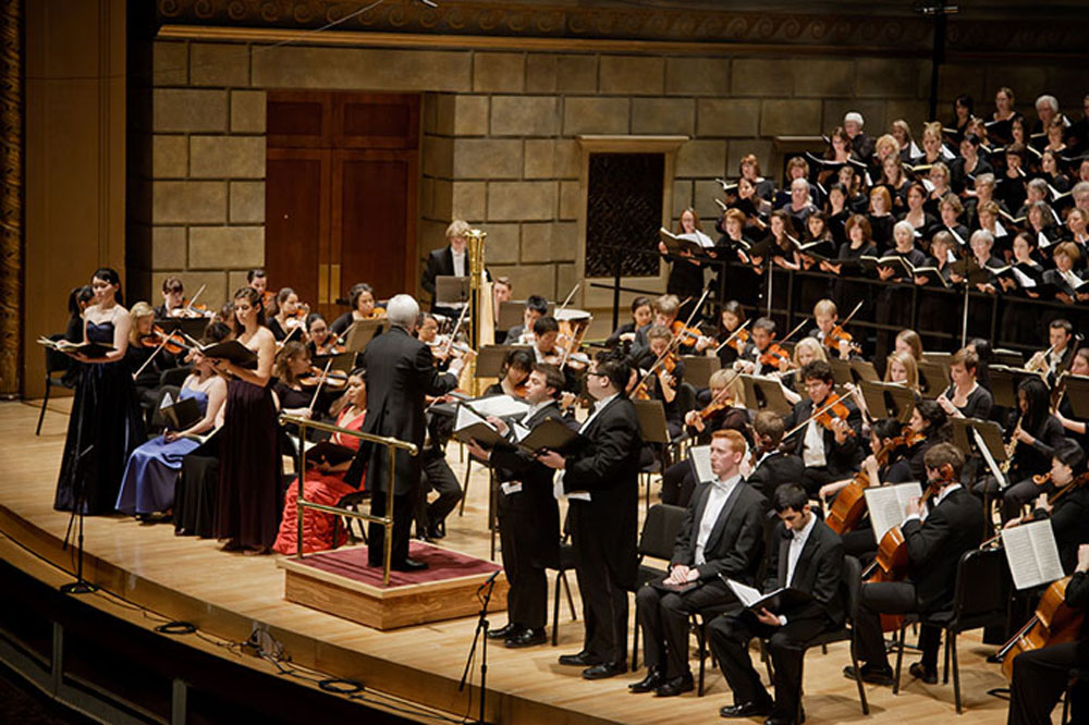 musicians on stage at Kodak Hall