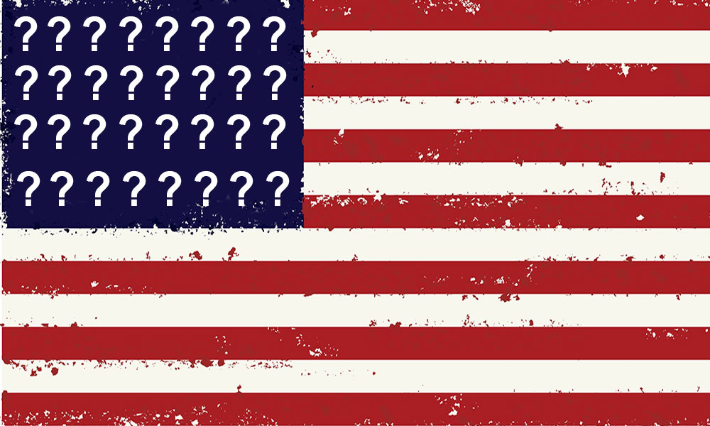 Feature image American flag with question marks