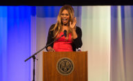 Laverne Cox at UR podium