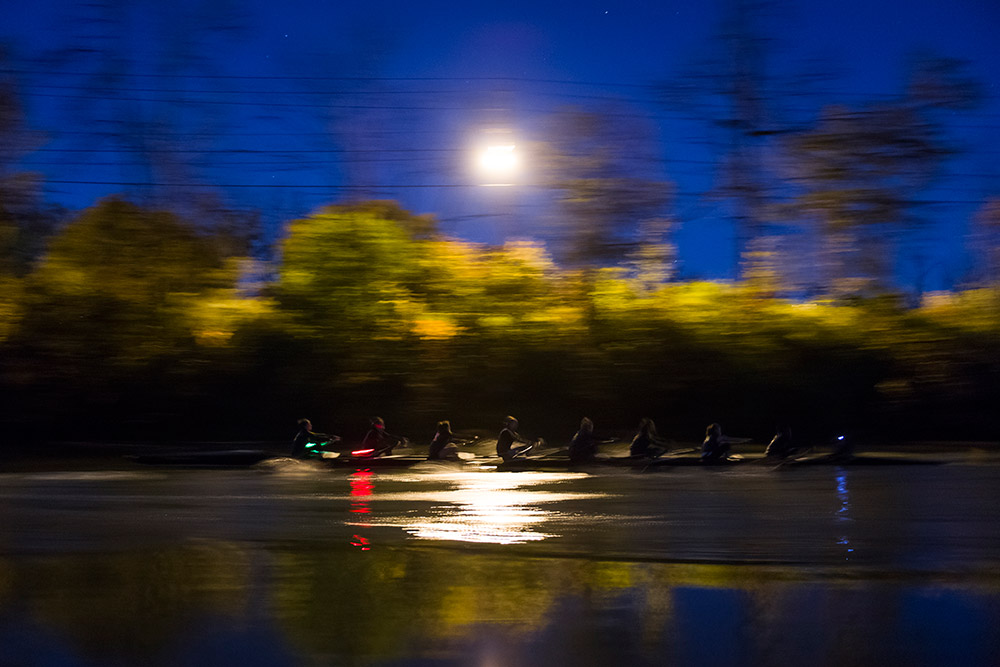 women's crew team in the dark