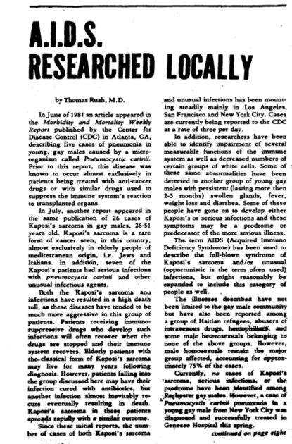 News from the front lines of the AIDS fight