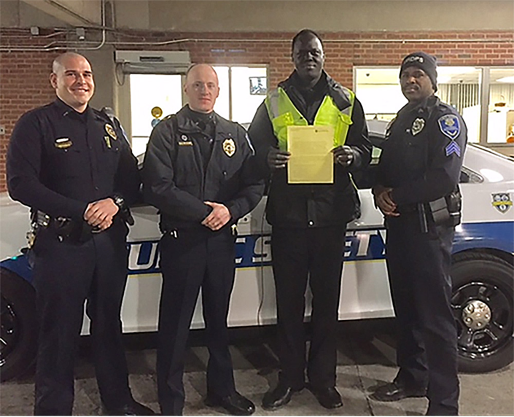 Feature image group portrait with parking, security officers