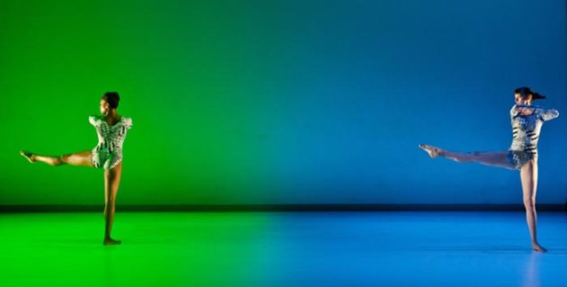 two dancers on stage