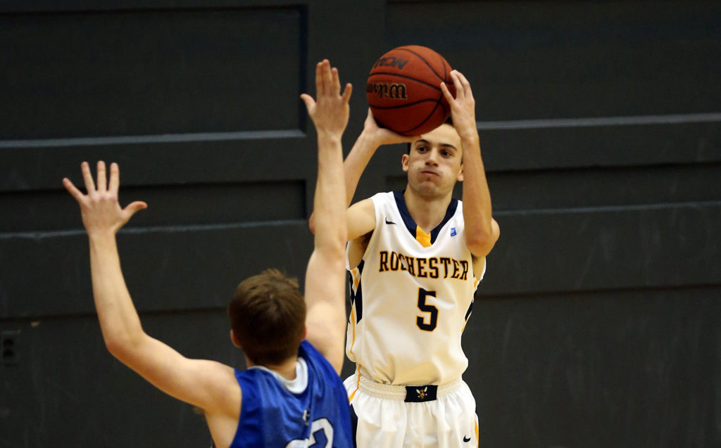 basketball players on court