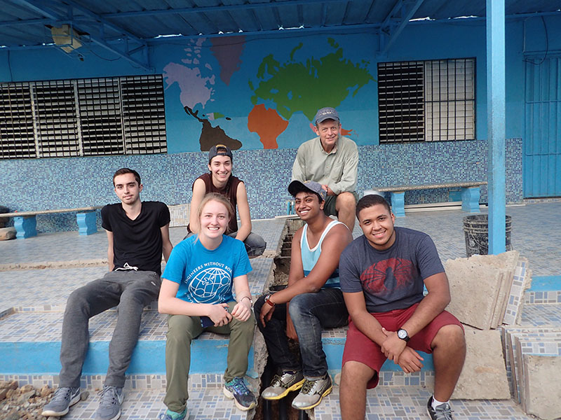 group of students pose for a photo