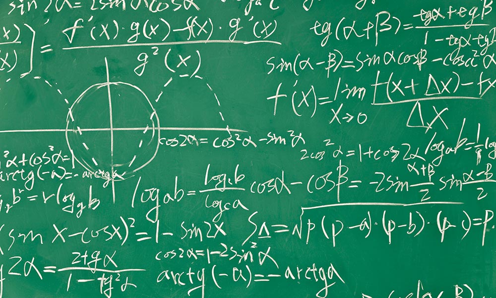 Feature image blackboard covered with scientific formula