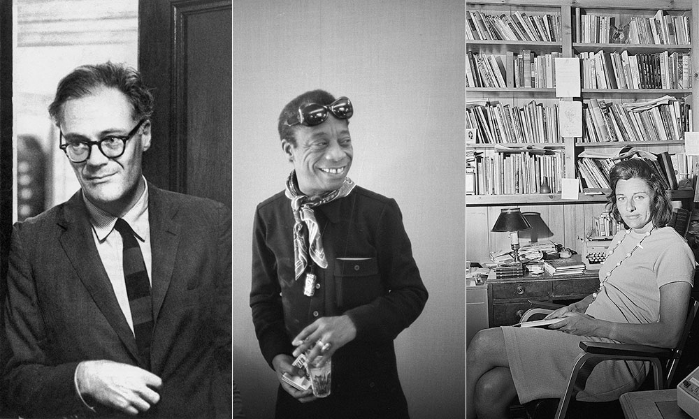 Feature image portraits of Robert Lowell, James Baldwin, and Anne Sexton