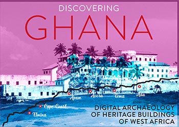 Image of a Ghanaian fort with the test DISCOVER GHANA