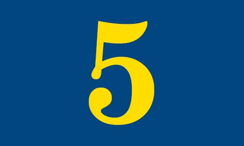 Feature image picture of the number five