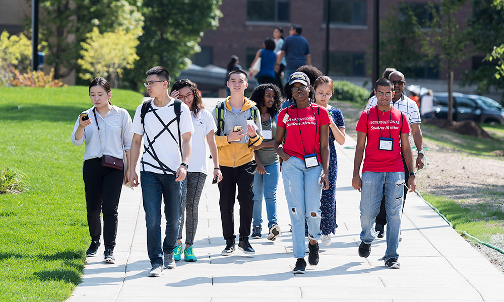 Feature image group of students walking together
