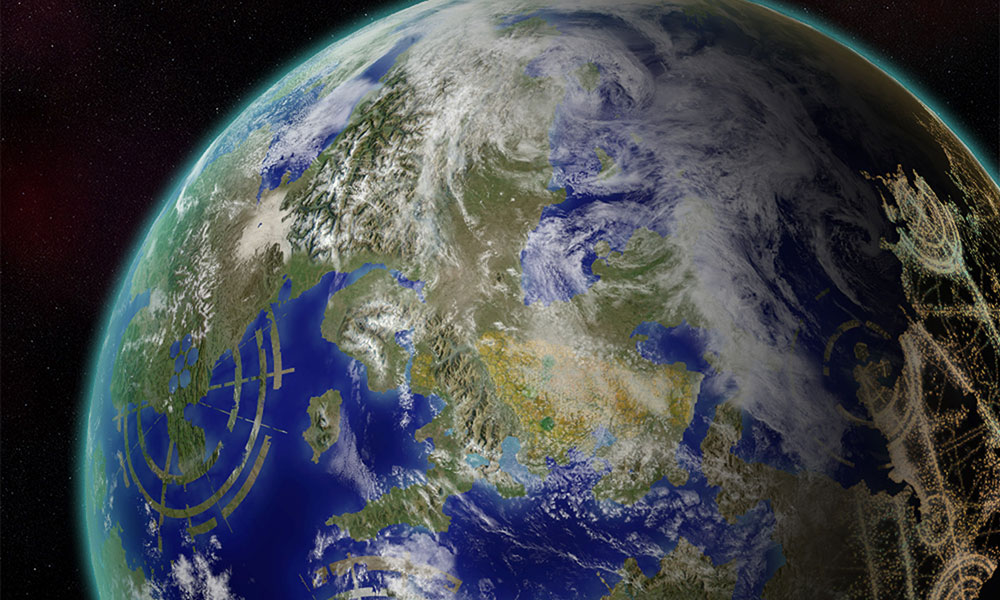 rendering of a planet