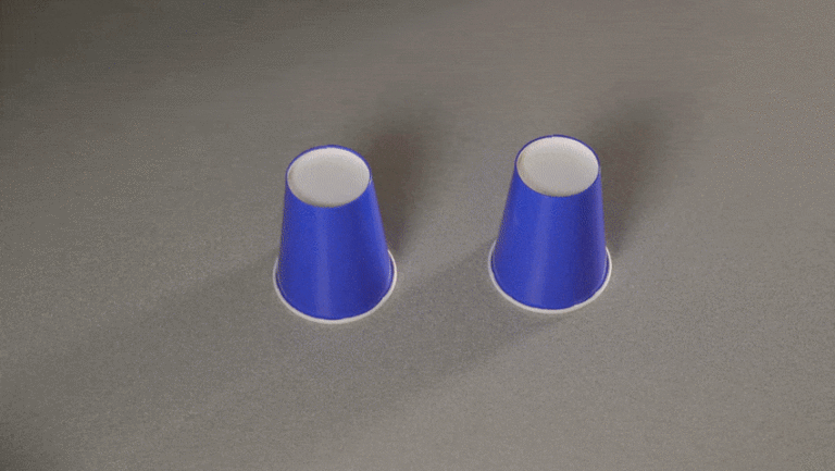 animated gif showing the cup and ball trick