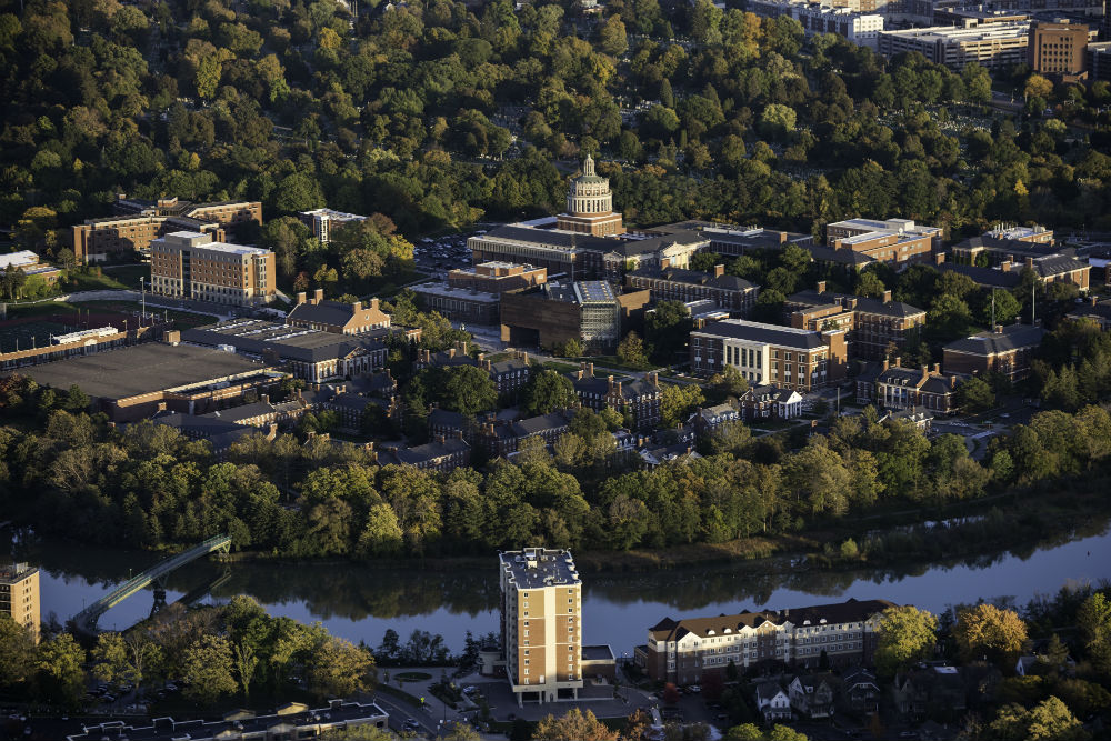 Feature image aerial photo of campus