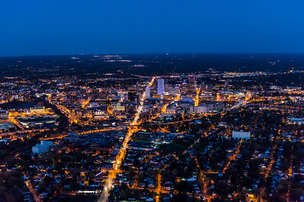 aerial view of campus