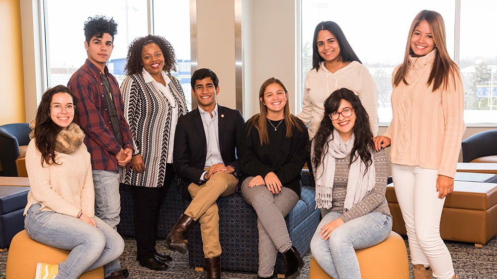 group portrait of students from Puerto Rico