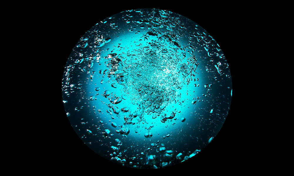 Feature image image of the earth made from drops of water