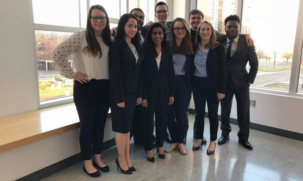 Feature image group portrait of Mock Trial team
