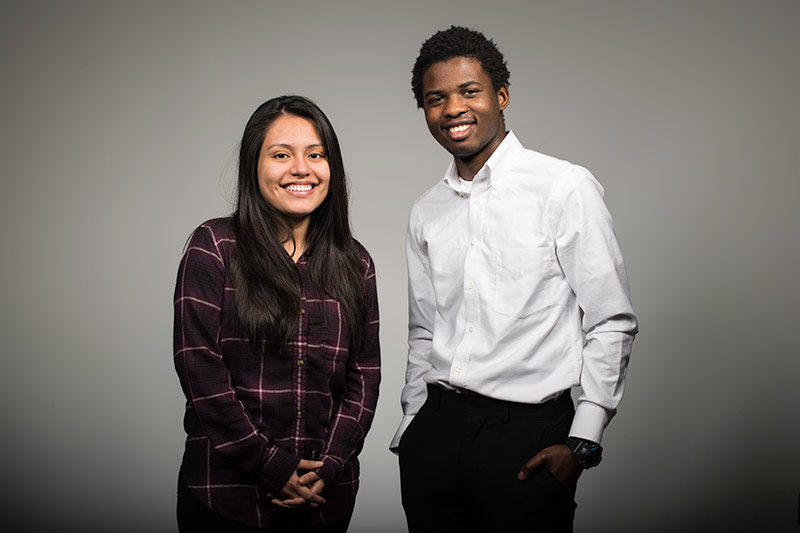 Ashely Tenesaca ’20 and Shingirai Dhoro ’20
