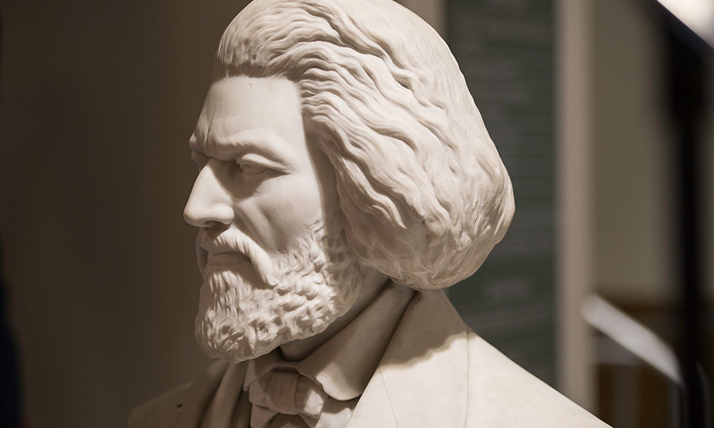 bust of Frederick Douglass.