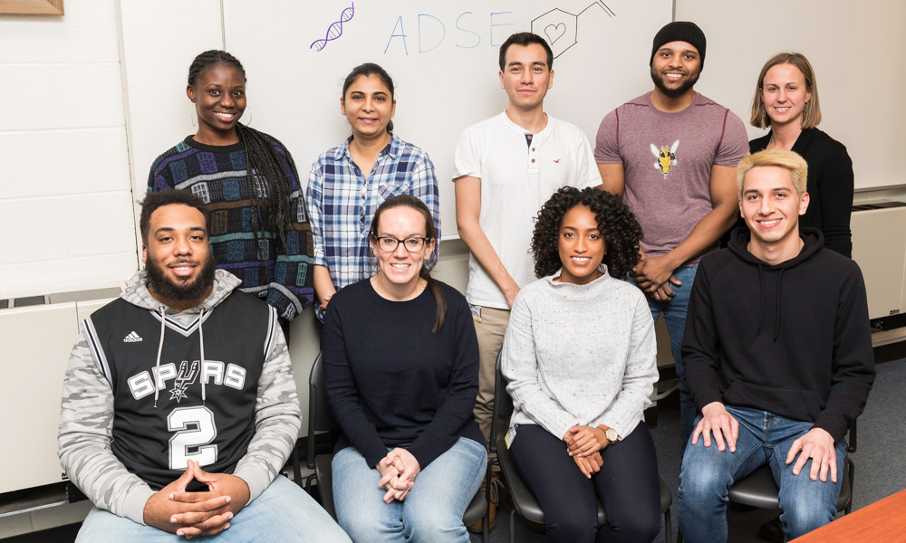 students posing for a group portrait
