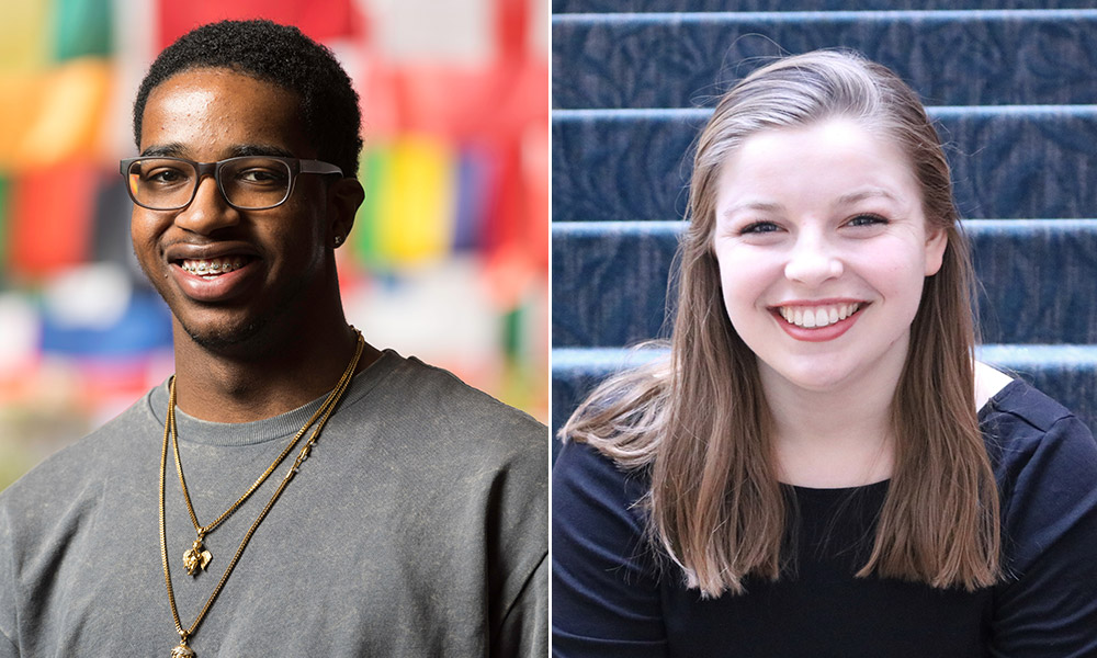 Feature image two portraits, one of Jamal Holtz and one of Gwen Parker