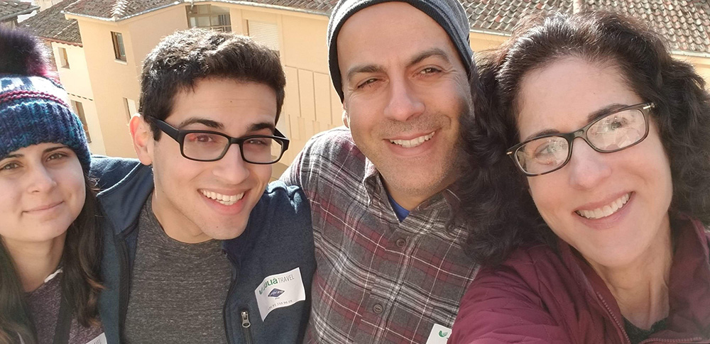 selfie of family
