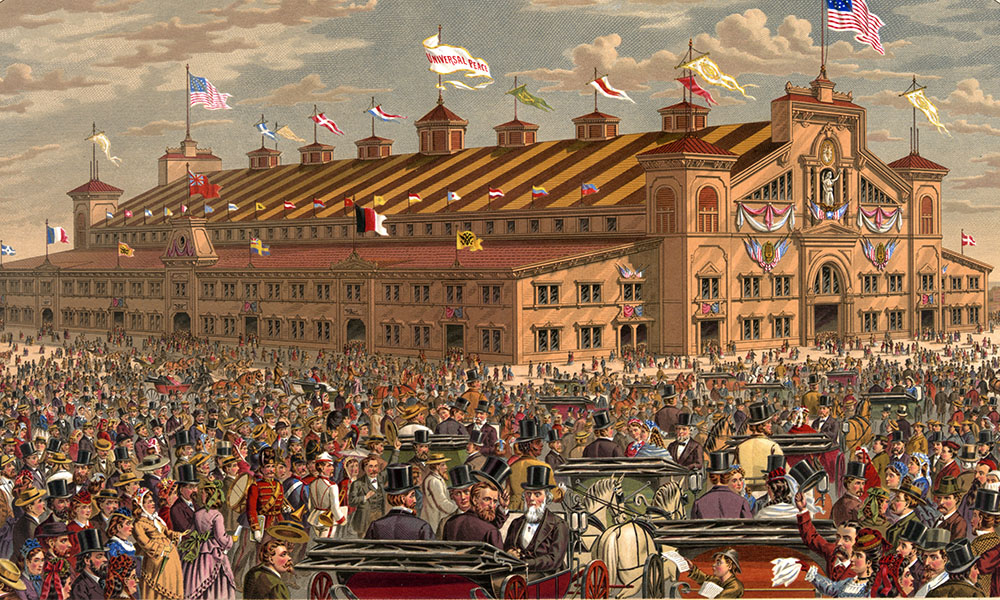 Feature image The crowds gather outside the coliseum for the World's Peace Jubilee in 1872, which likely reused parts of the original structure created for the National Peace Jubilee in 1869.