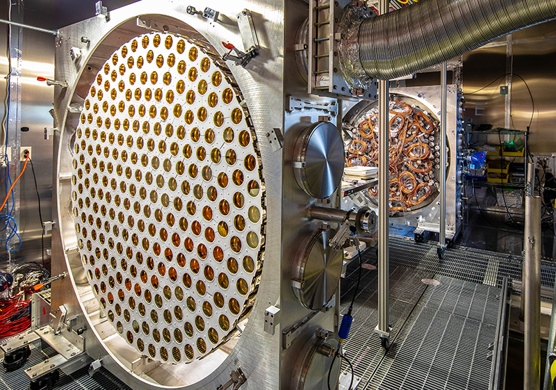 Large electronics arrays used to detect dark matter being prepared for installation.