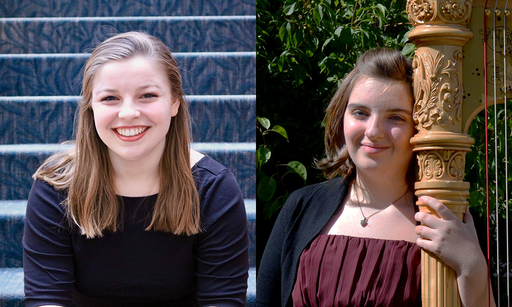 headshots of two students