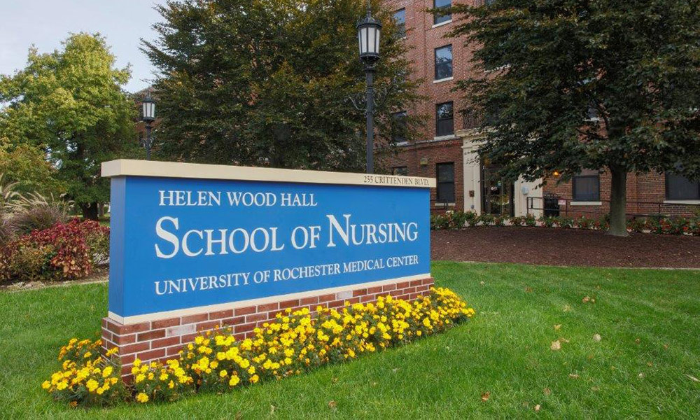 Feature image School of Nursing building and sign