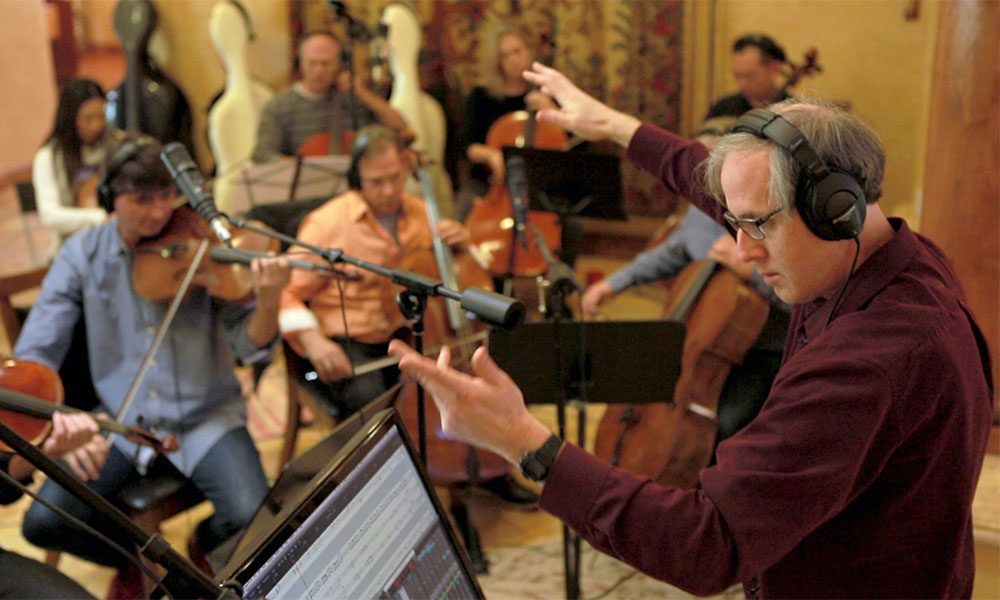 Jeff Beal conducting.