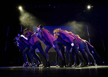 performing group on stage