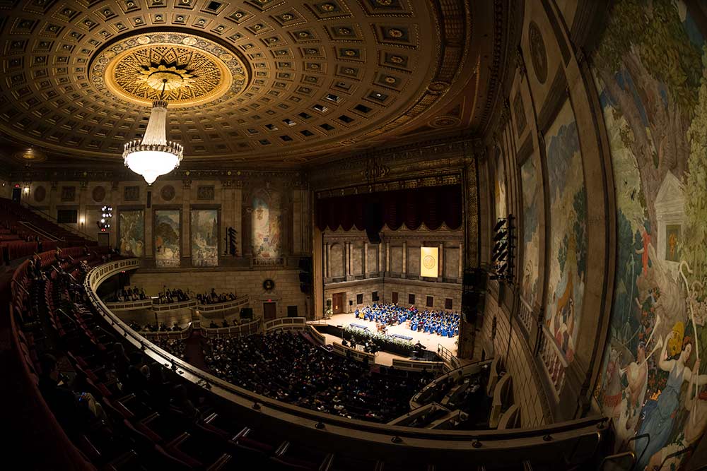 full view of audience in Eastman Theatre.