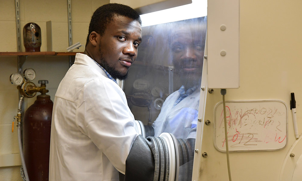 researchers working in a lab