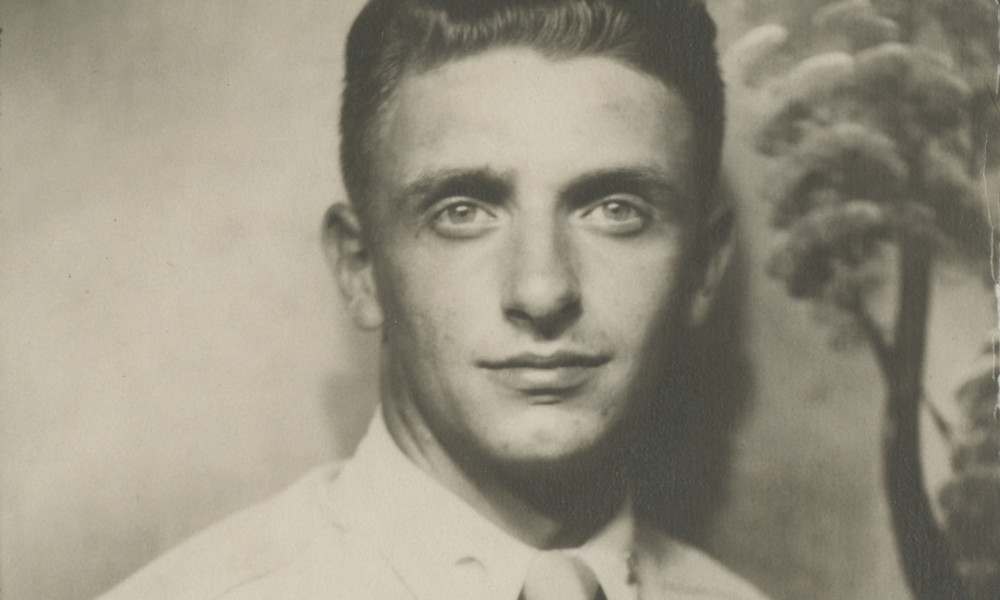 Peters in uniform against plain background