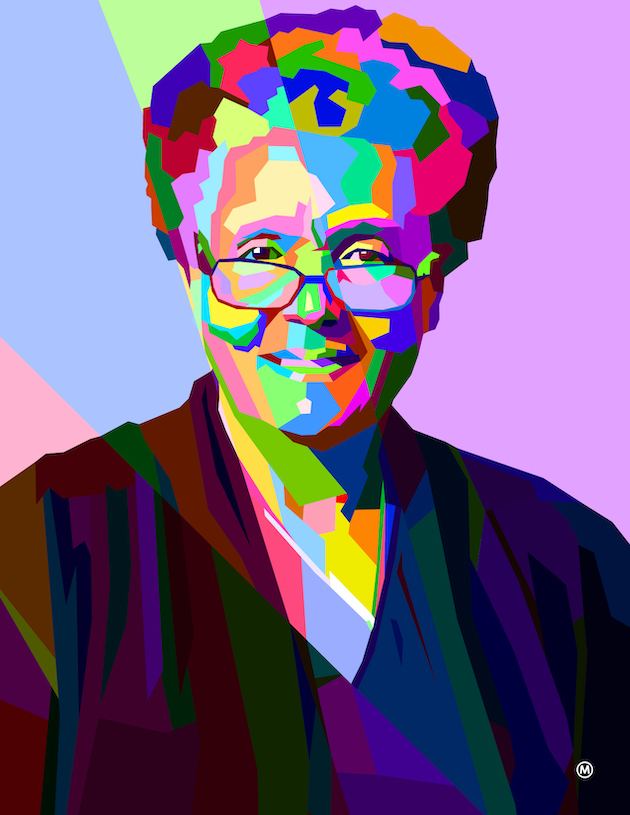 Illustrated portrait of Ruby Belton