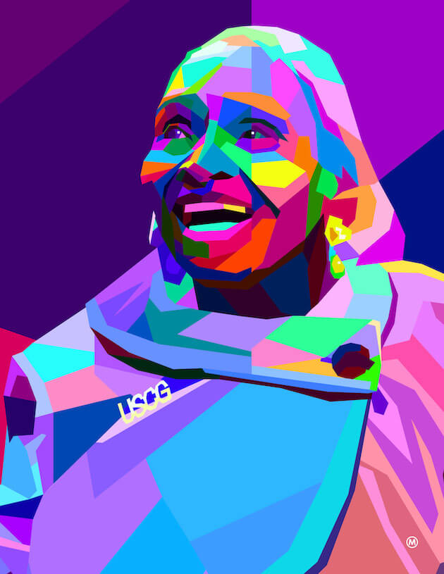 Illustrated portrait of Olivia Hooker