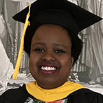 Photo of Monique Mendes in cap and gown