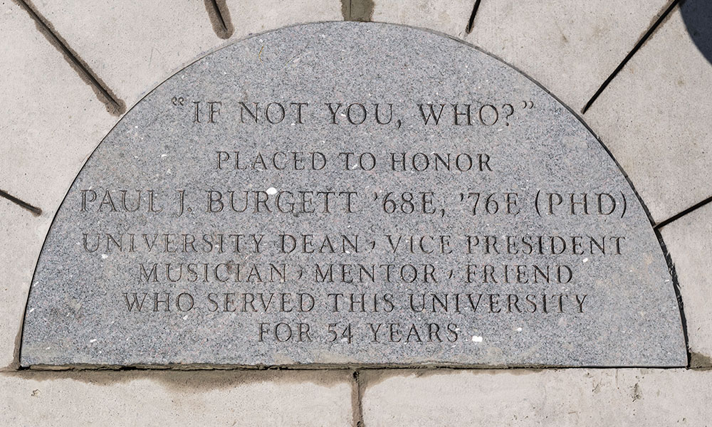 memorial marker for Paul Burgett